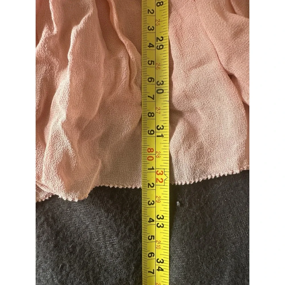 LoveShackFancy Marsala Pink Mini Dress Tiered Tie Smocked Long Sleeve Ruffle‎ M